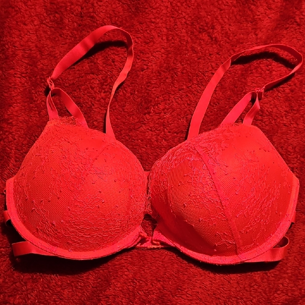 Victoria's Secret Bold Pink Lace Bra
